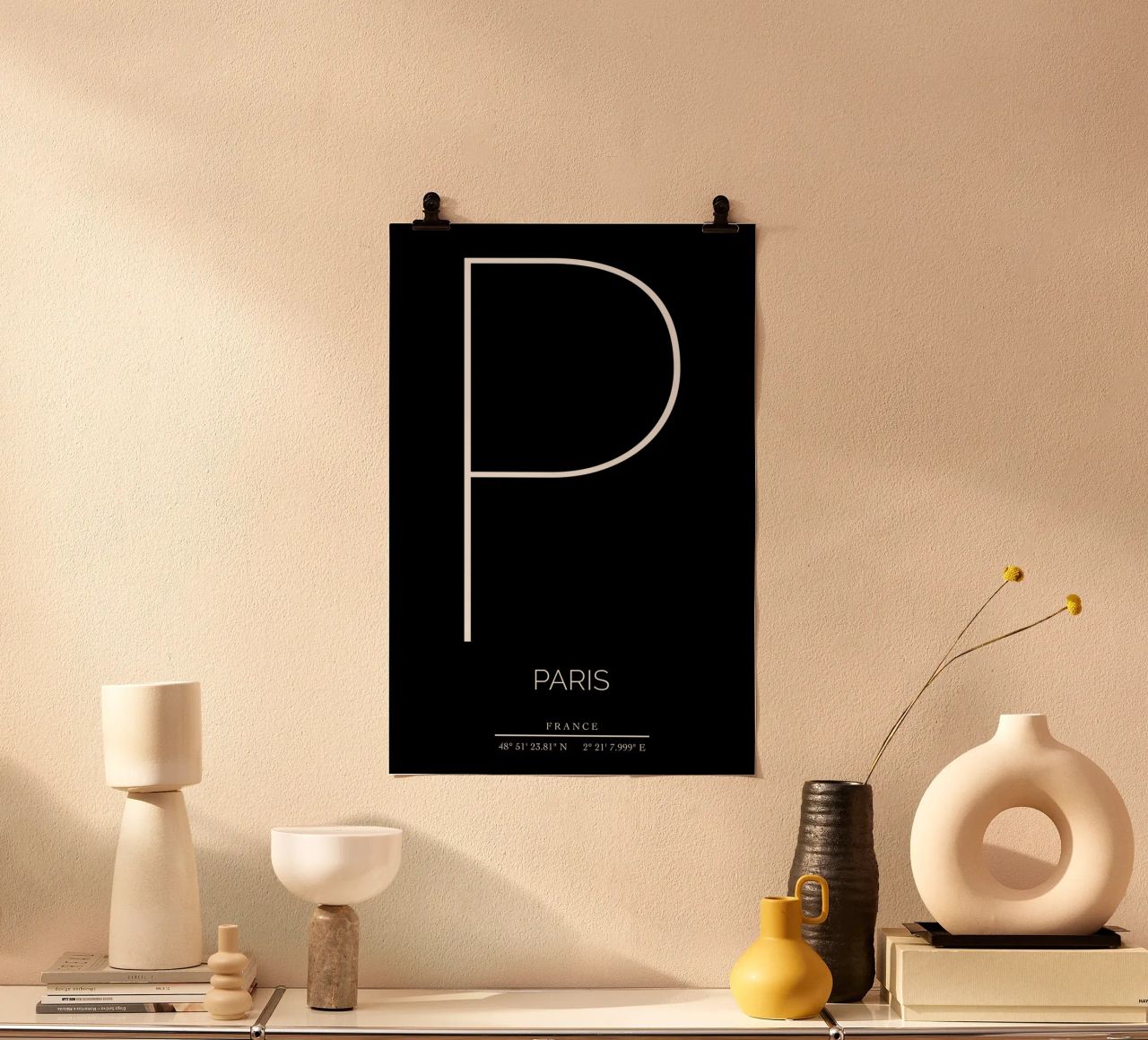 PARIS - noir Poster von CityLights