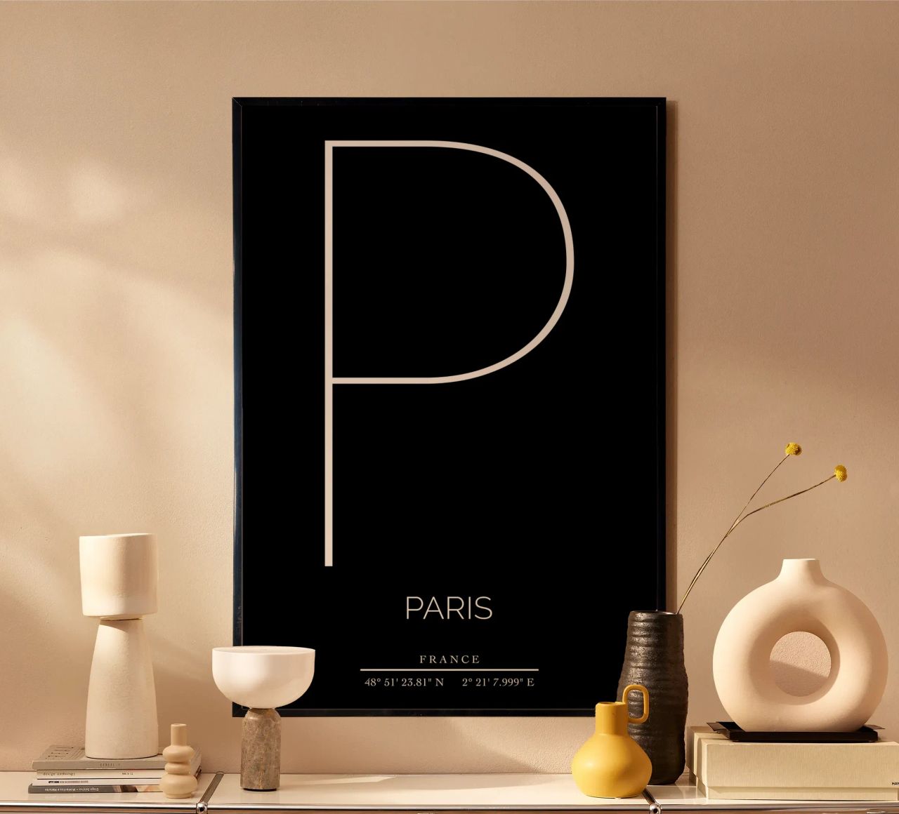 PARIS - noir Poster von CityLights
