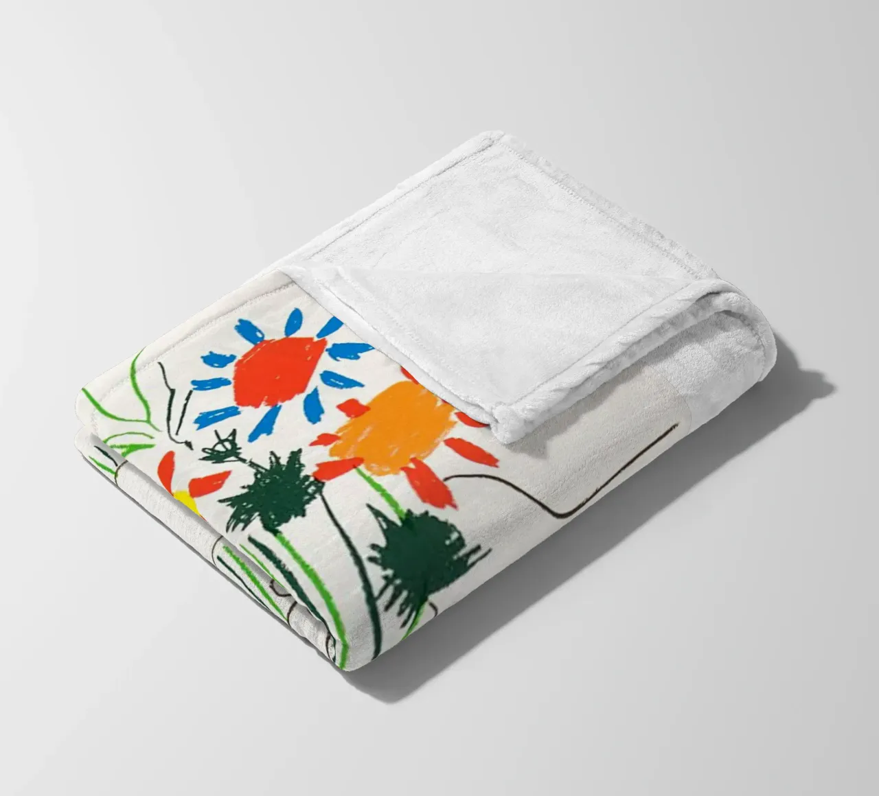 due mani che tengono un fiore di Picasso coperta in pile da eternal nino