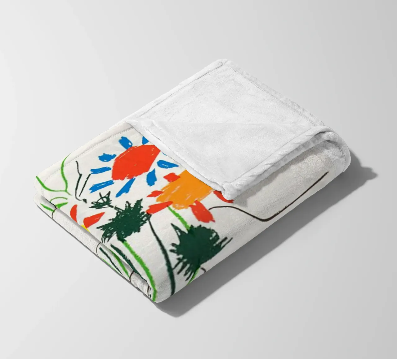due mani che tengono un fiore di Picasso coperta in pile da eternal nino