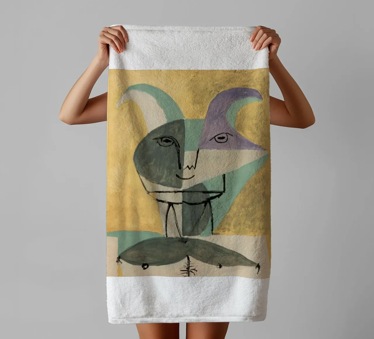 fauna sculpture picasso asciugamano da bagno da eternal nino