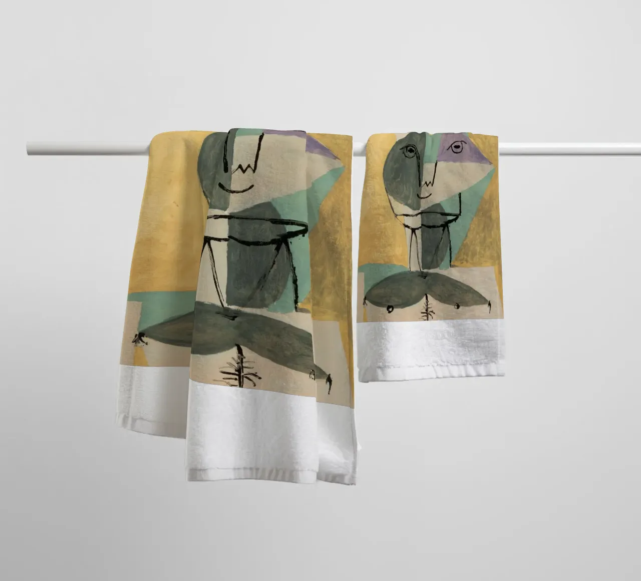 fauna sculpture picasso asciugamano da bagno da eternal nino