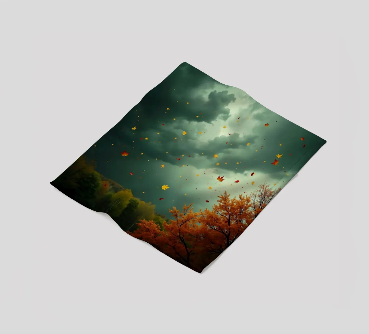 Tempesta d'autunno_1 coperta in pile da Fantasie & Mystikwelten by LK