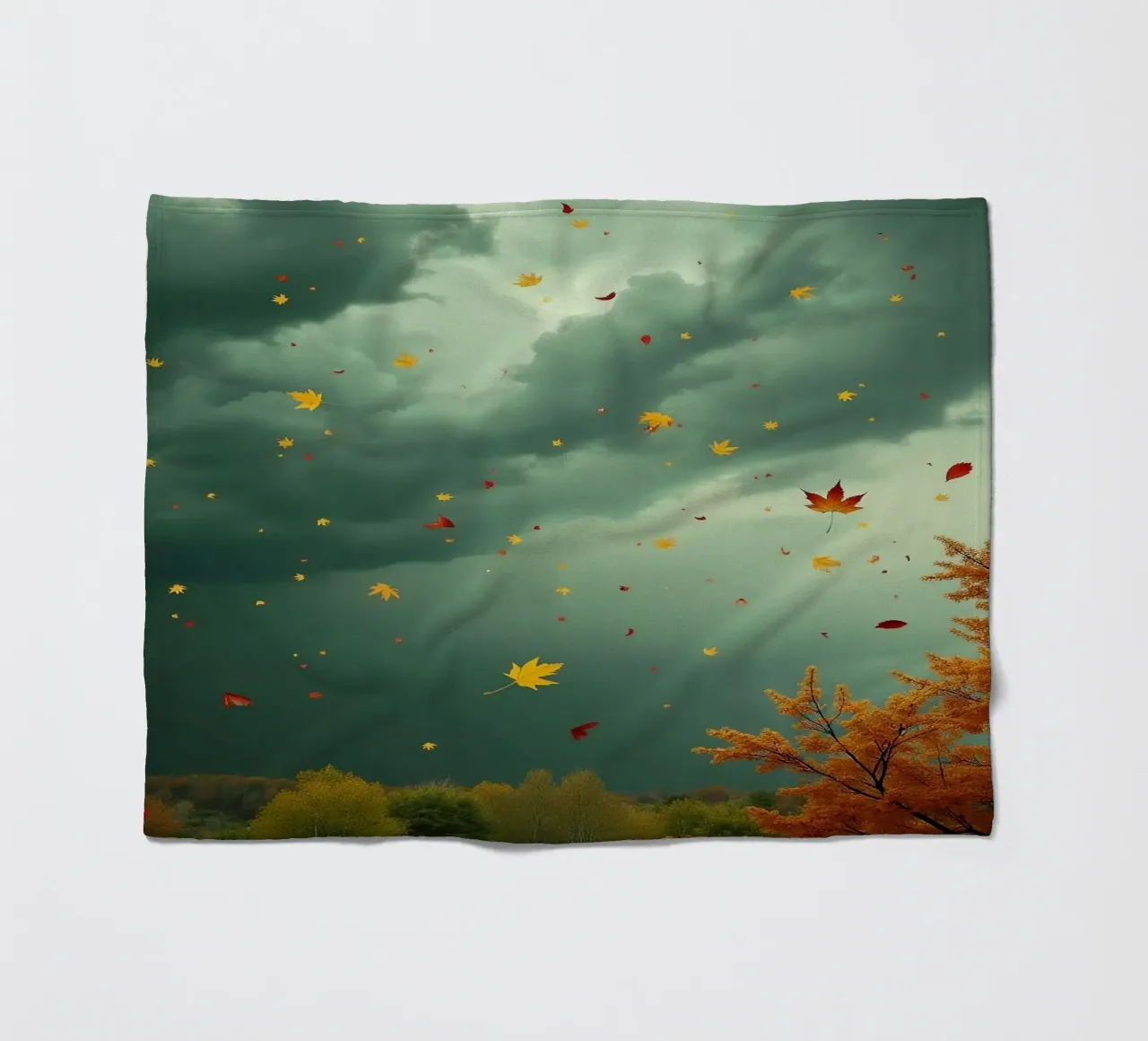 Tempesta d'autunno_1 coperta in pile da Fantasie & Mystikwelten by LK