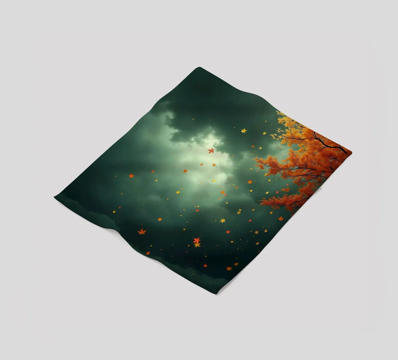 Tempesta d'autunno_2 coperta in pile da Fantasie & Mystikwelten by LK