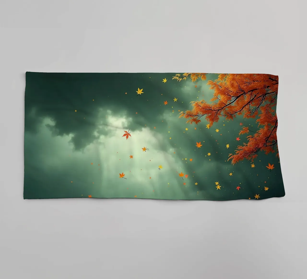 Tempesta d'autunno_2 asciugamano da bagno da Fantasie & Mystikwelten by LK