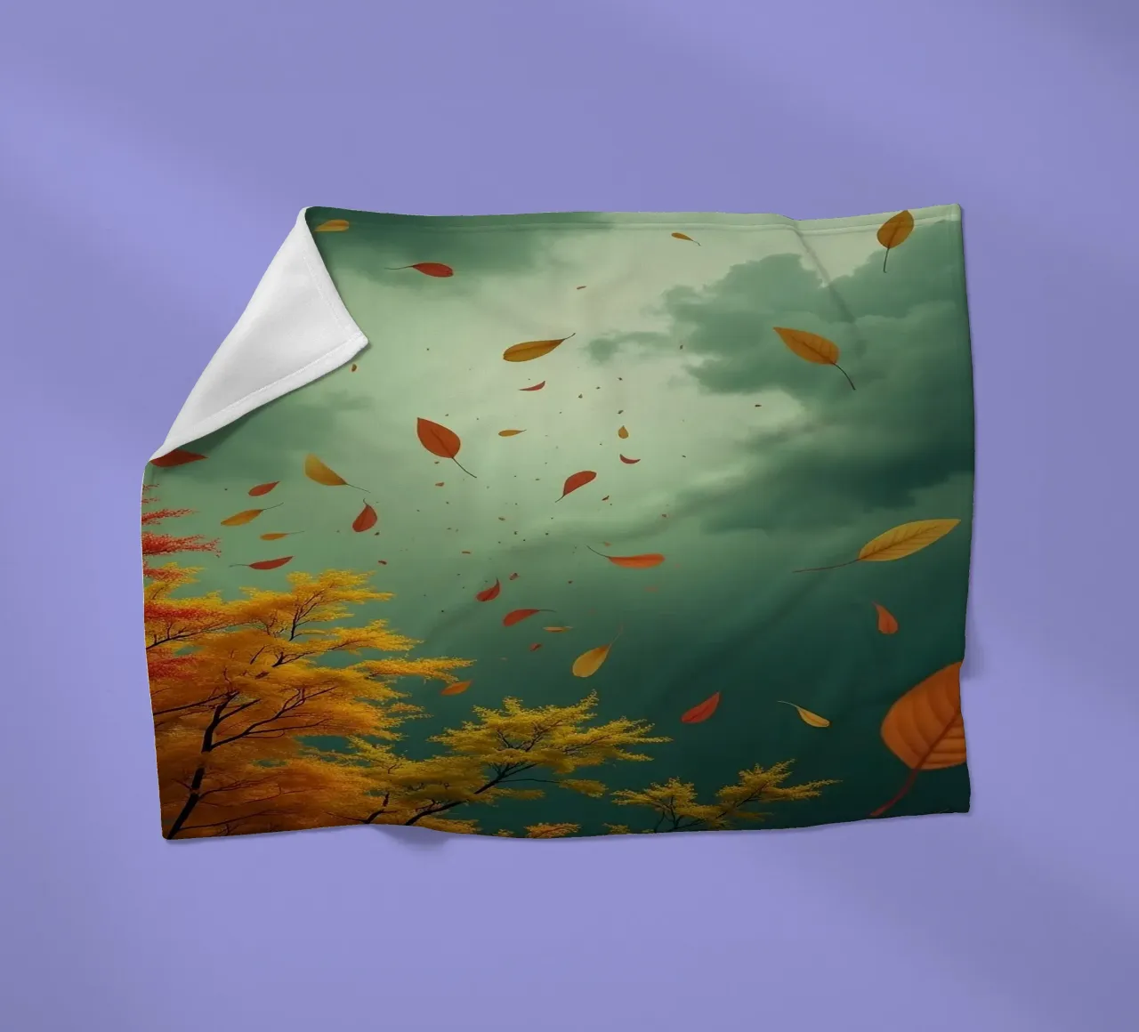 Tempesta d'autunno_3 coperta in pile da Fantasie & Mystikwelten by LK
