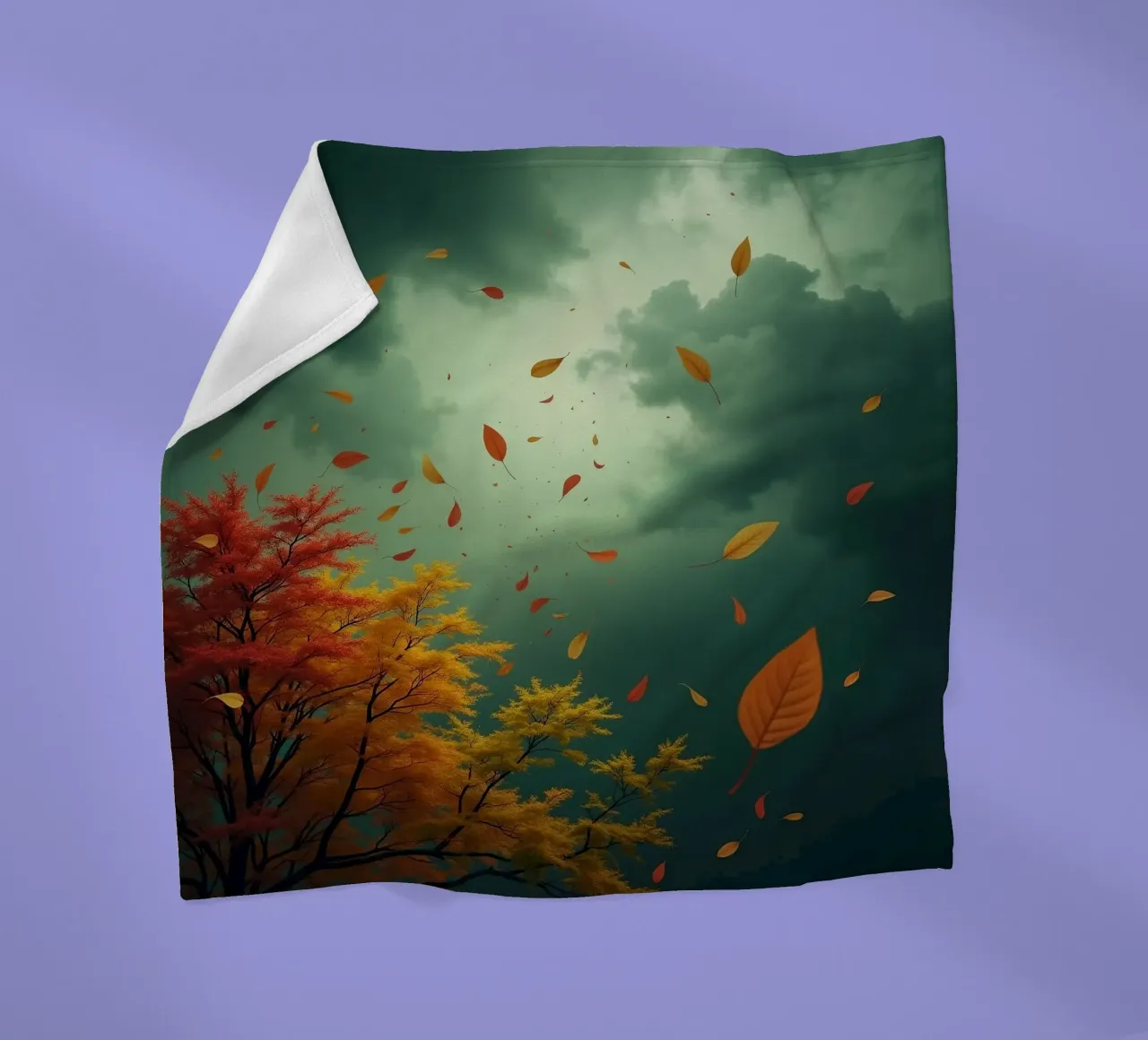 Tempesta d'autunno_3 coperta in pile da Fantasie & Mystikwelten by LK