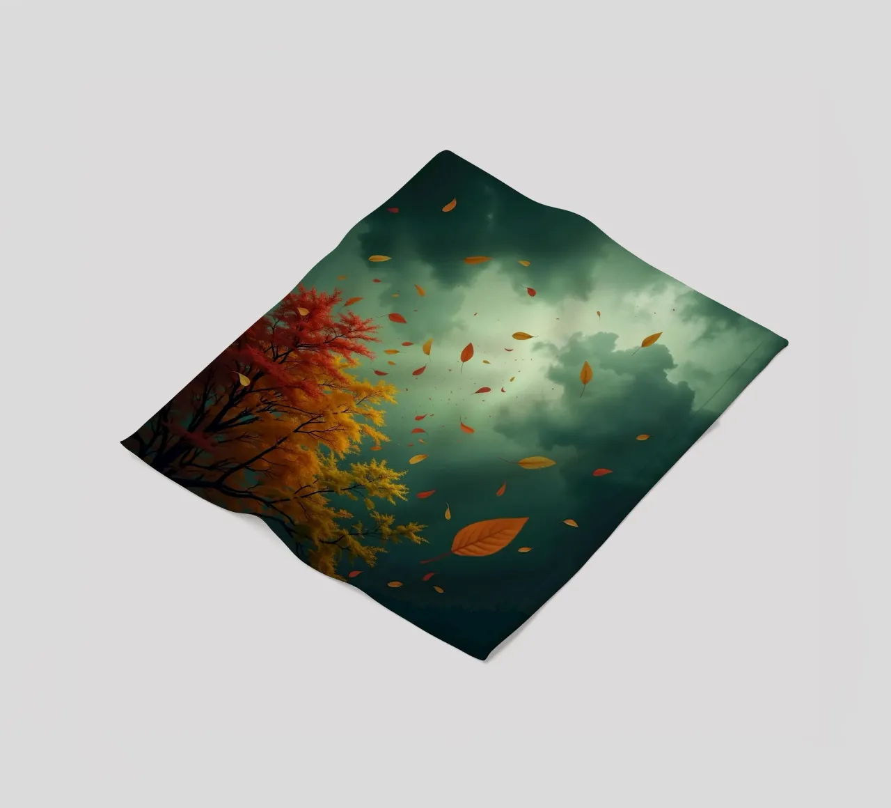 Tempesta d'autunno_3 coperta in pile da Fantasie & Mystikwelten by LK