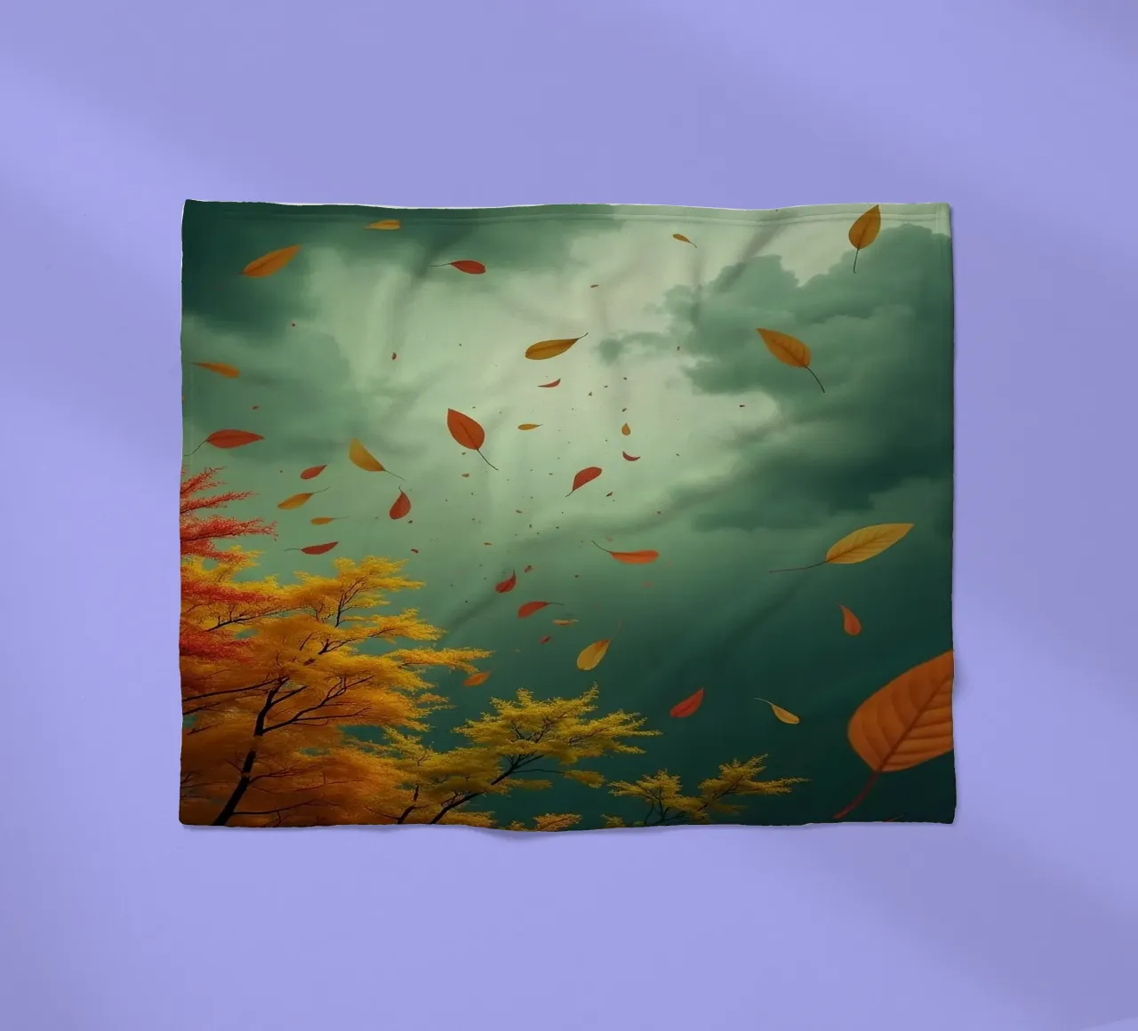Tempesta d'autunno_3 coperta in pile da Fantasie & Mystikwelten by LK