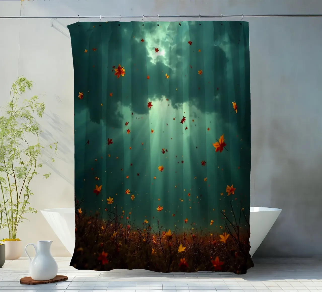 Tempesta d'autunno_4 tenda da doccia da Fantasie & Mystikwelten by LK