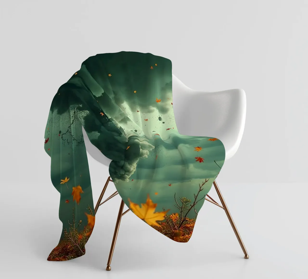 Tempesta d'autunno_7 coperta in pile da Fantasie & Mystikwelten by LK
