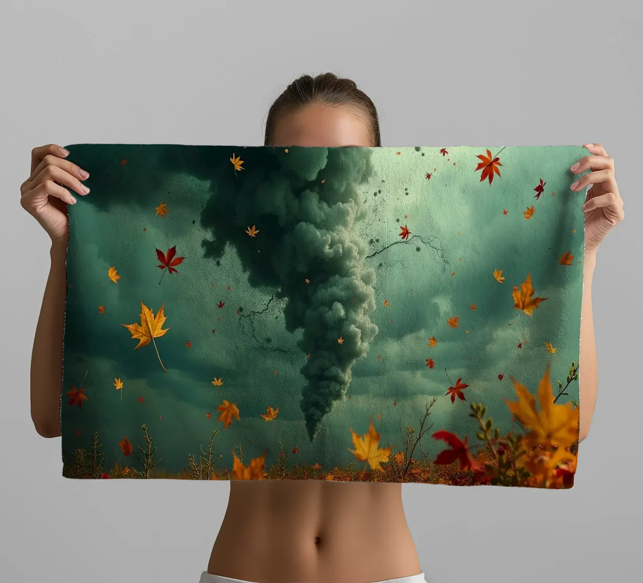 Tempesta d'autunno_7 asciugamano da bagno da Fantasie & Mystikwelten by LK