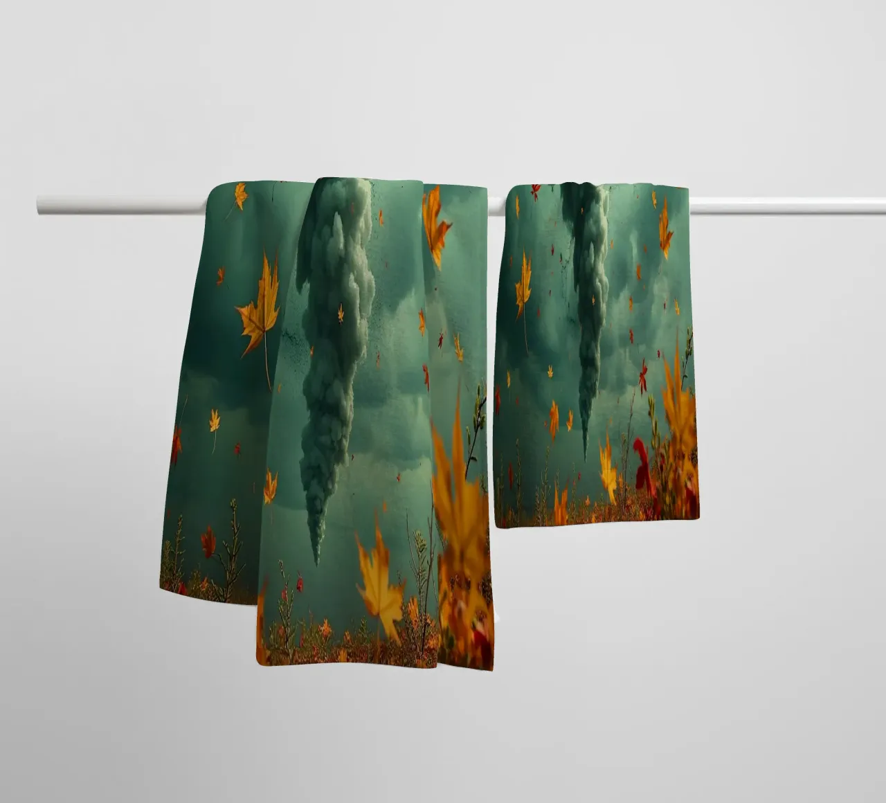 Tempesta d'autunno_7 asciugamano da bagno da Fantasie & Mystikwelten by LK