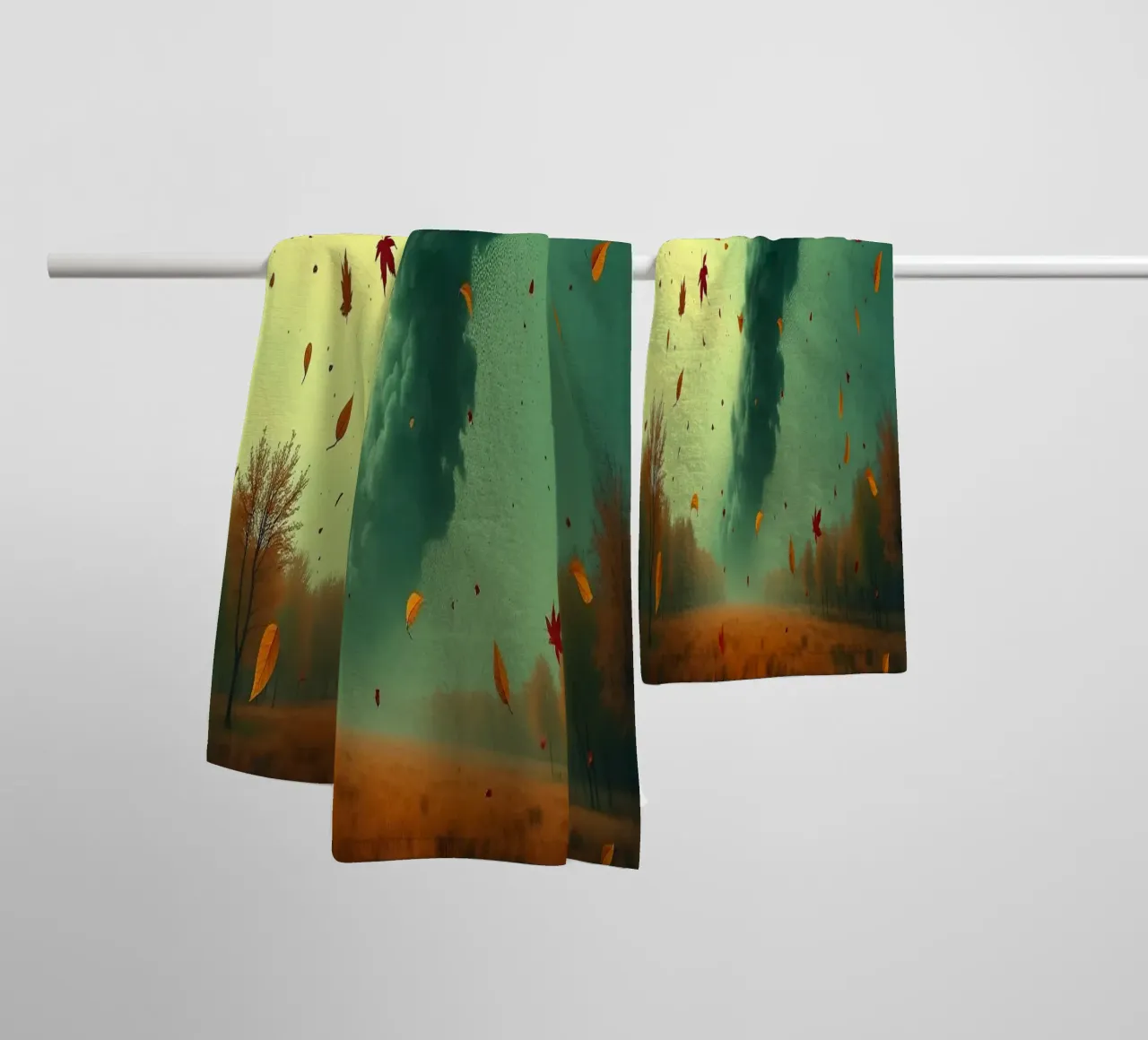 Tempesta d'autunno_8 asciugamano da bagno da Fantasie & Mystikwelten by LK