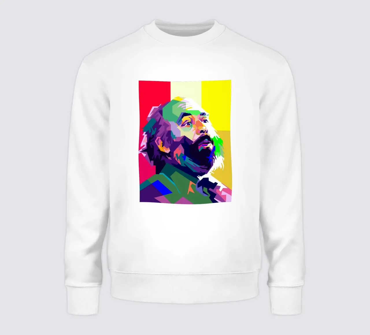 Luciano Pavarotti Opera Musical Art WPAP felpa da Artkreator