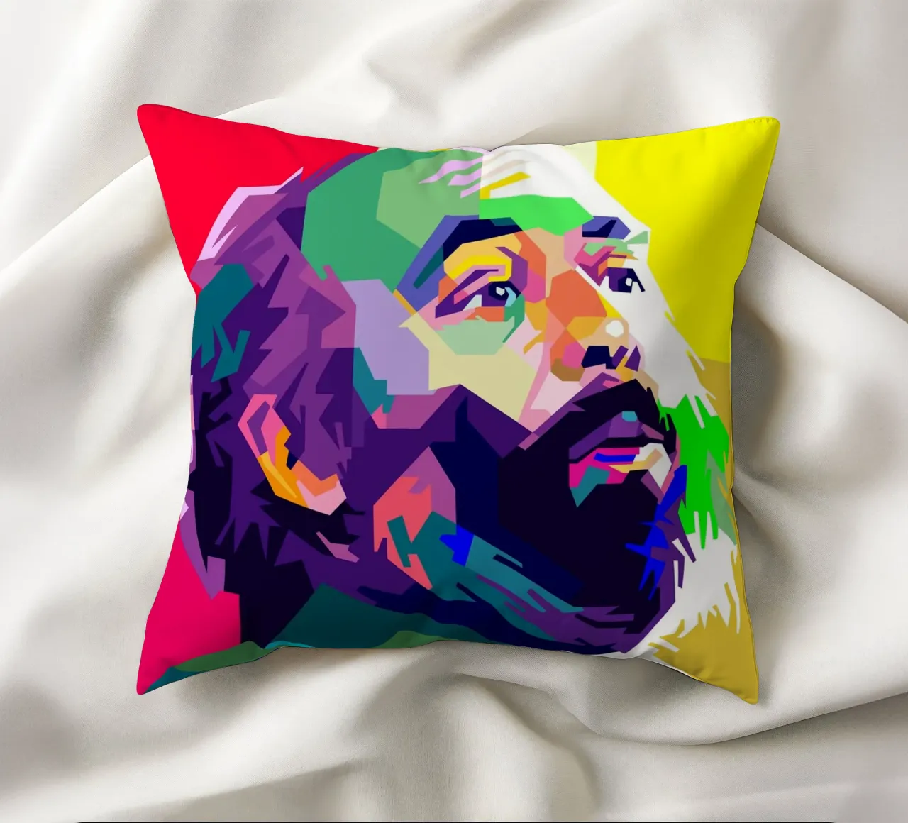 Luciano Pavarotti Opera Musical Art WPAP cuscino da Artkreator