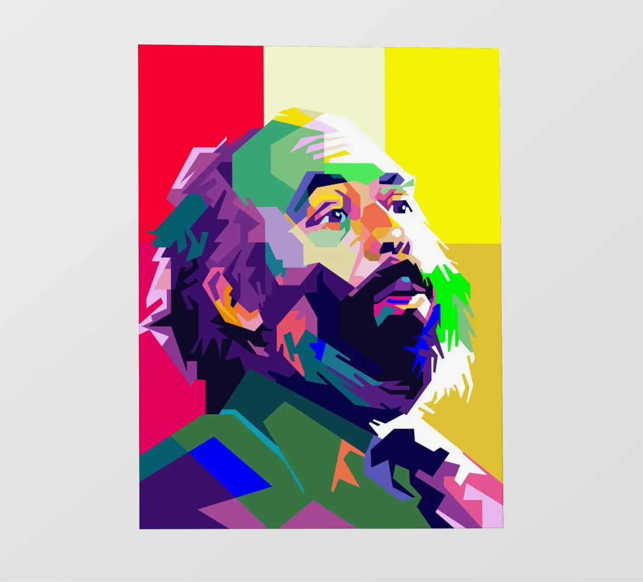 Luciano Pavarotti Opera Musical Art WPAP pellicola backlit da Artkreator