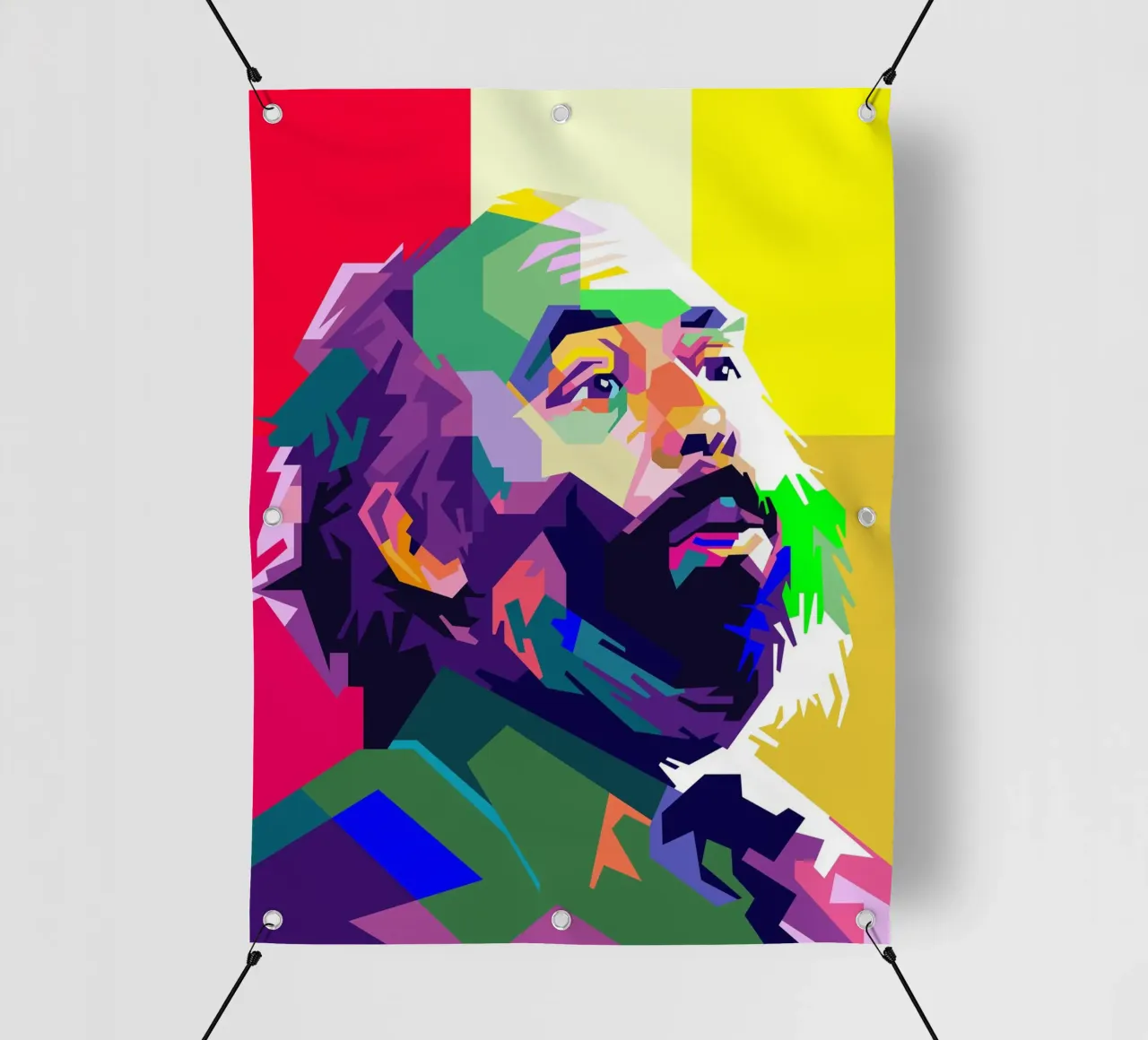 Luciano Pavarotti Opera Musical Art WPAP telo in pvc da Artkreator