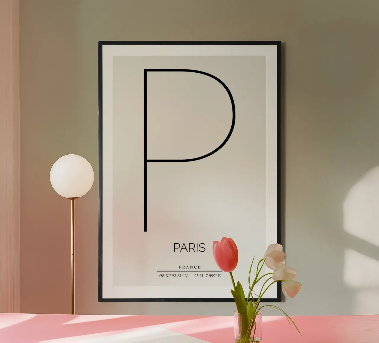 PARIS - blanc poster con telaio in plastica da CityLights
