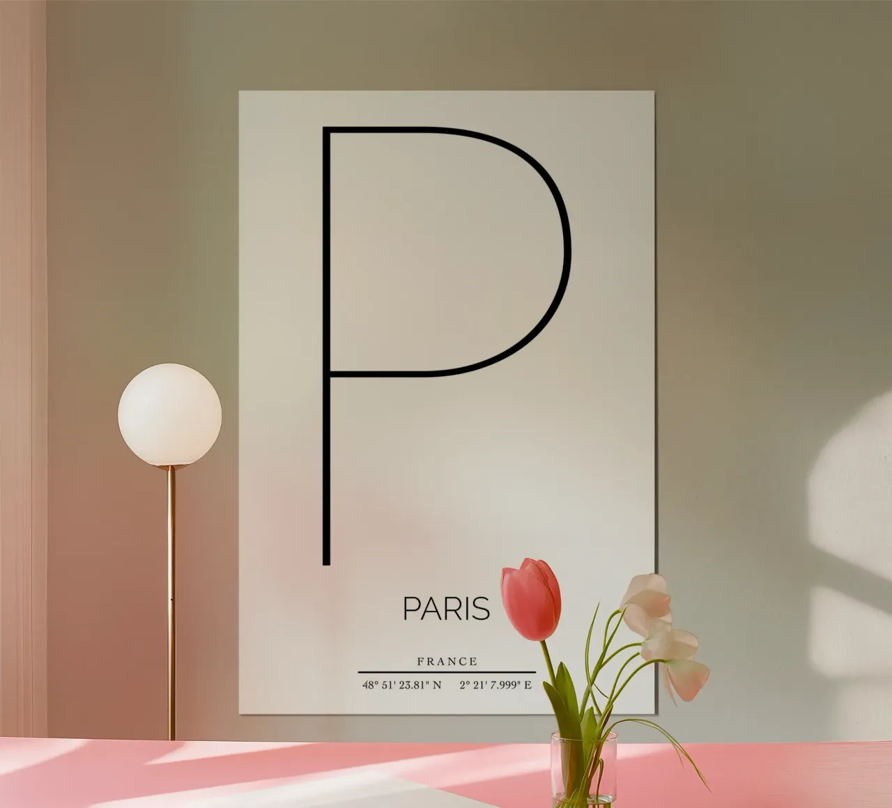PARIS - blanc poster con telaio in plastica da CityLights