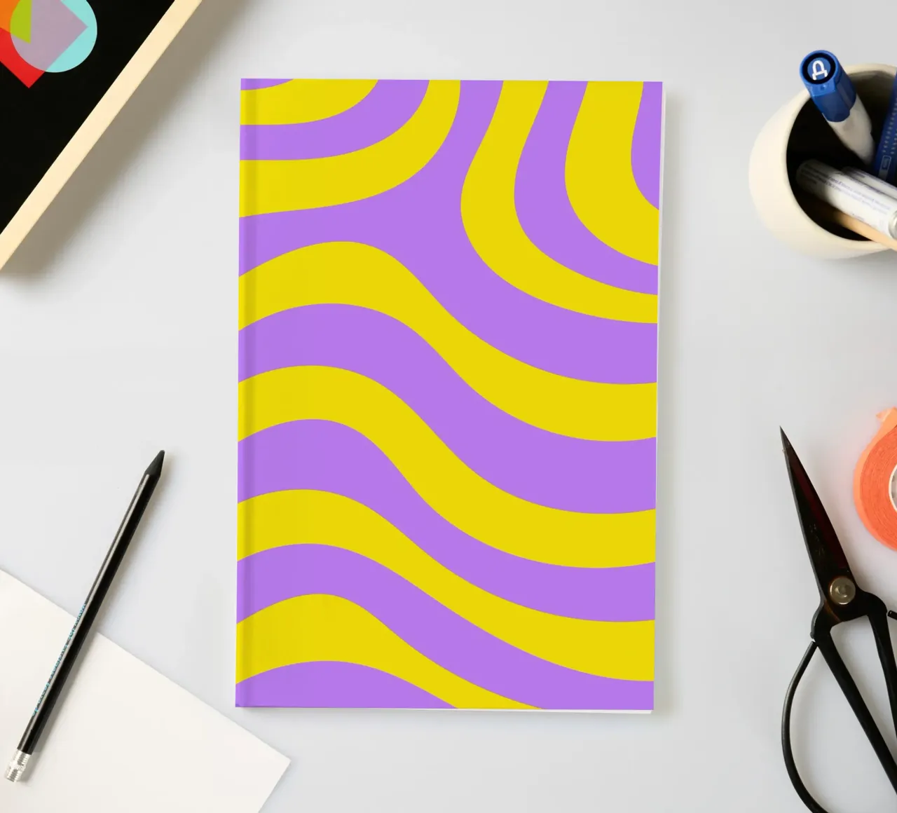 Line wave dynamic bold notebook by galihstudio