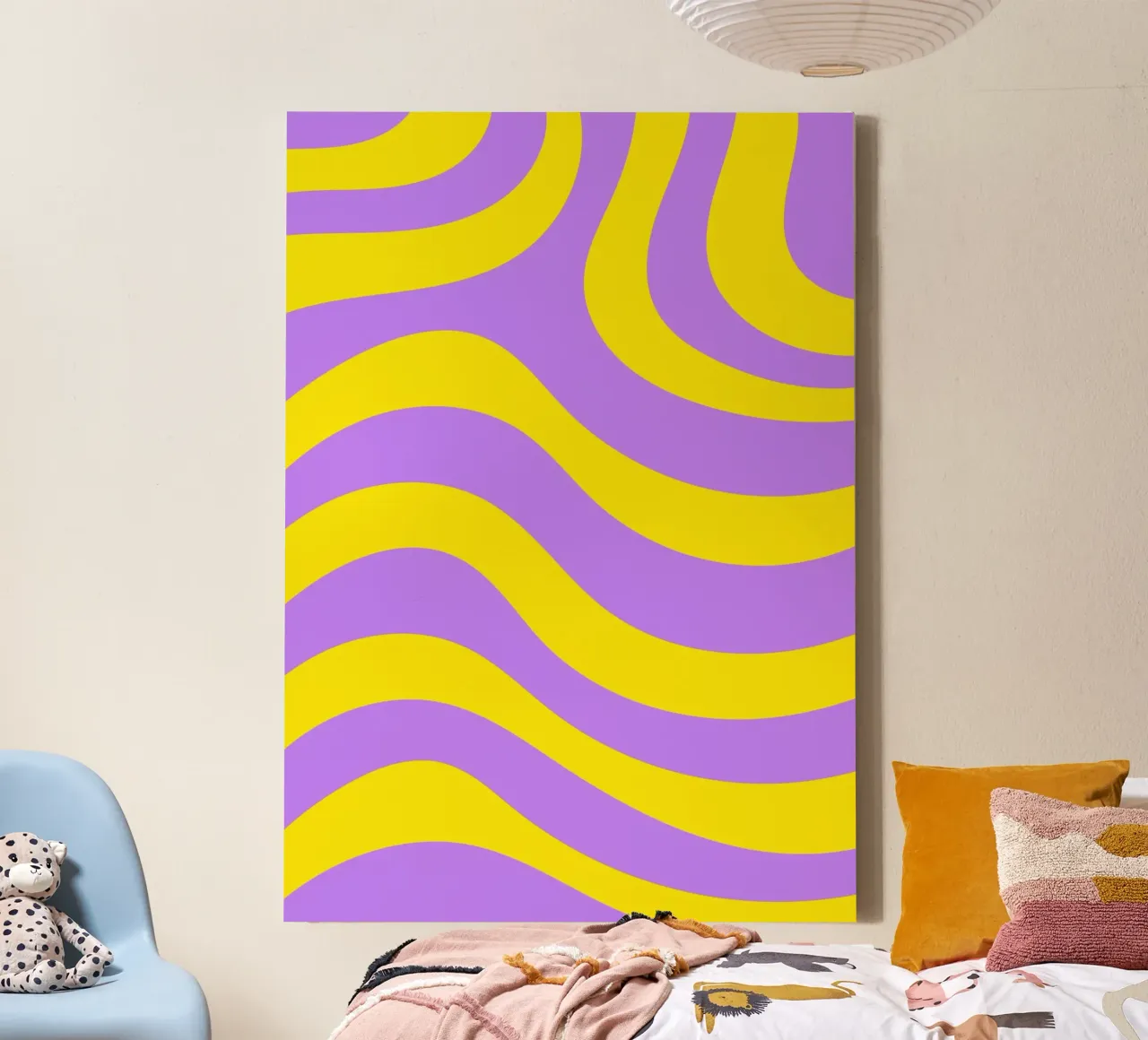 Line wave dynamic bold canvas by galihstudio