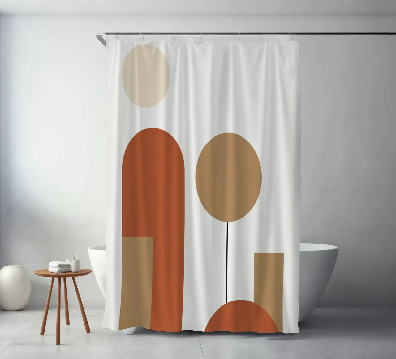 Foresta boema accogliente tenda da doccia da galihstudio