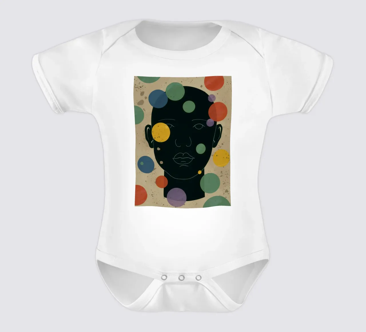 Fröhliche Dot-Matrix Kurzarm Babybody von Katarsis Mann