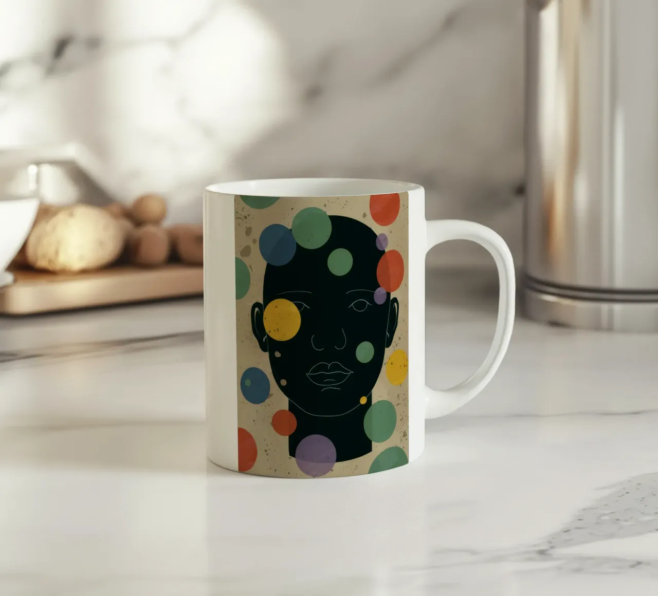 Matrice a punti gioiosa tazza in ceramica da Katarsis Mann