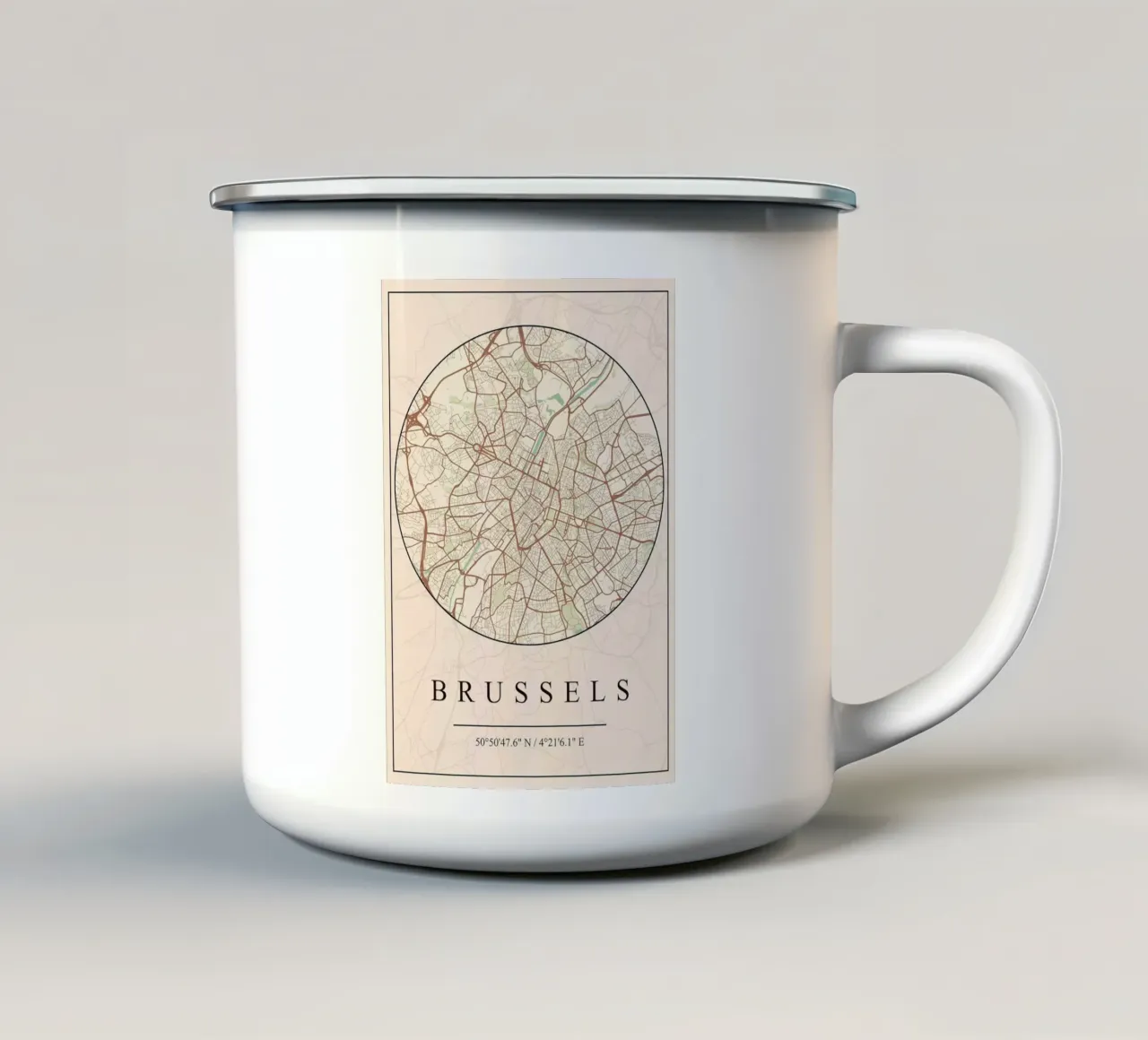 Bruxelles tazza in smalto da mesa