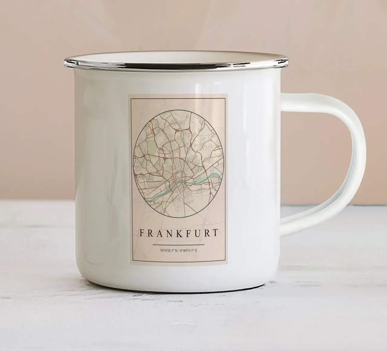Francoforte tazza in smalto da mesa