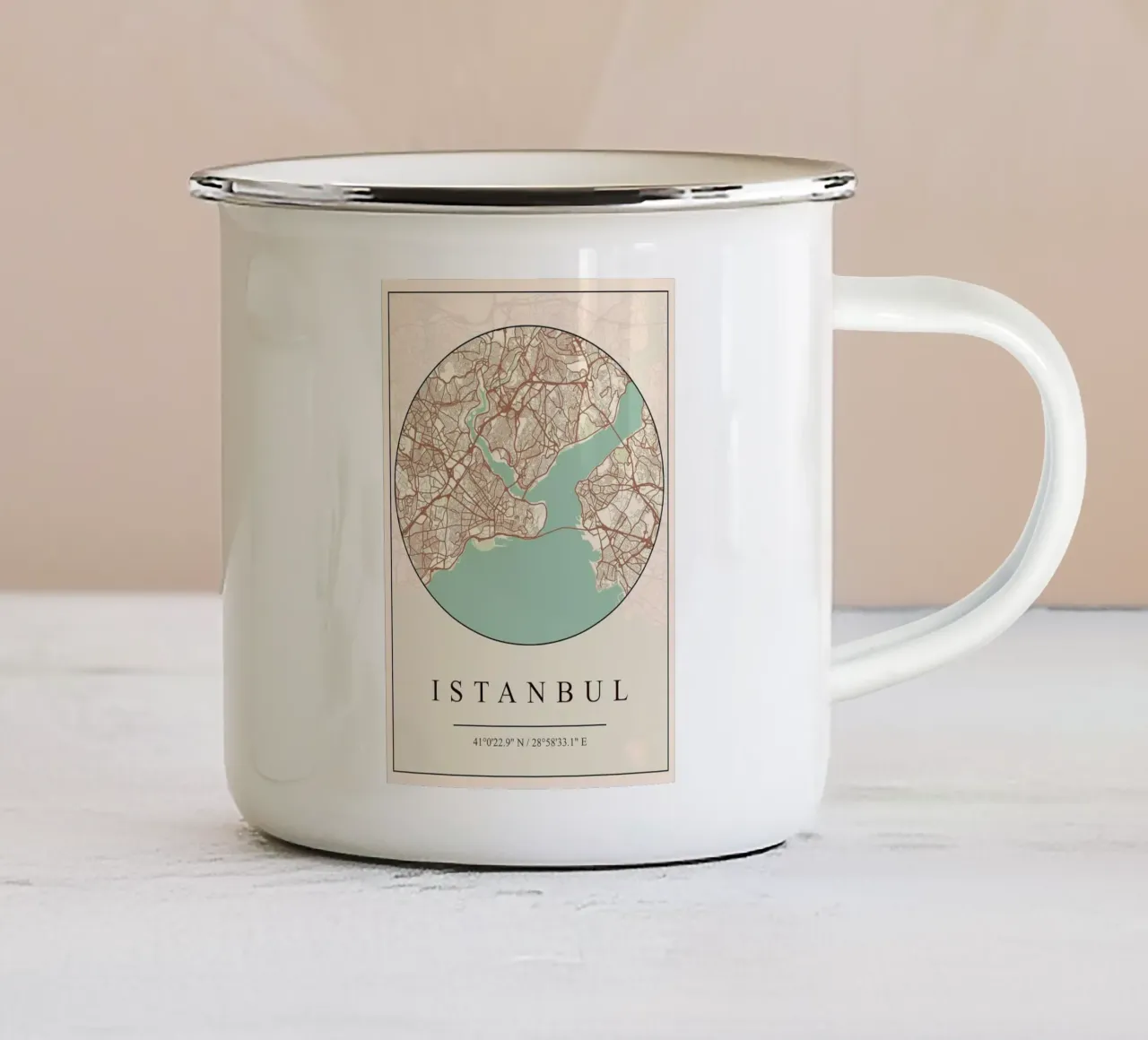 Istanbul tazza in smalto da mesa