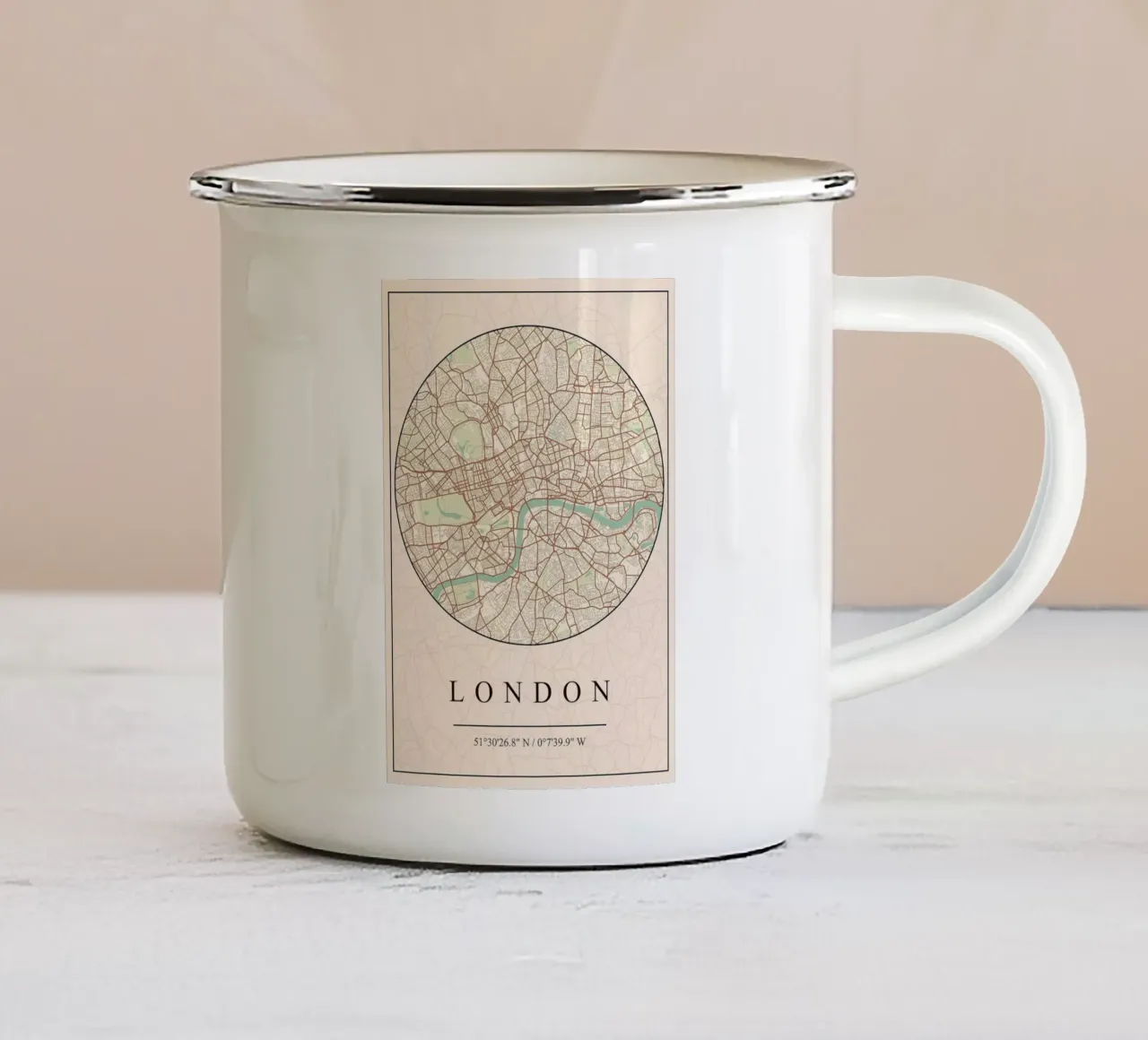 London tazza in smalto da mesa