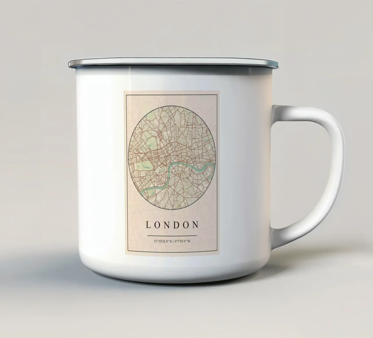 London tazza in smalto da mesa