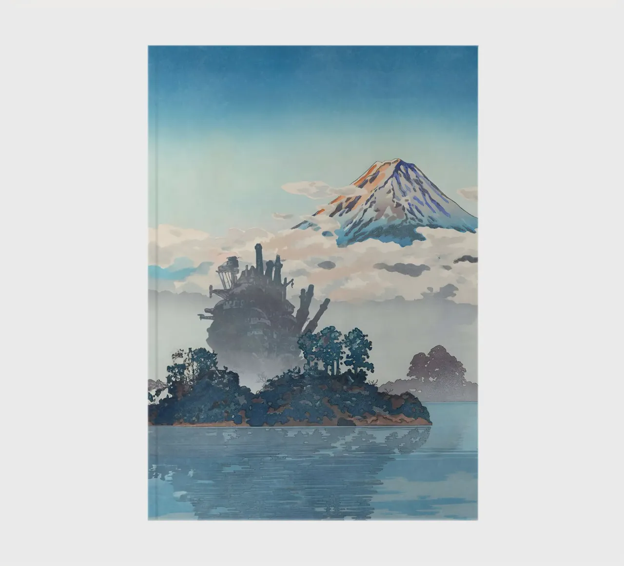 Fuji Over the Clouds and Moving Castle notebook by Junior Harrington