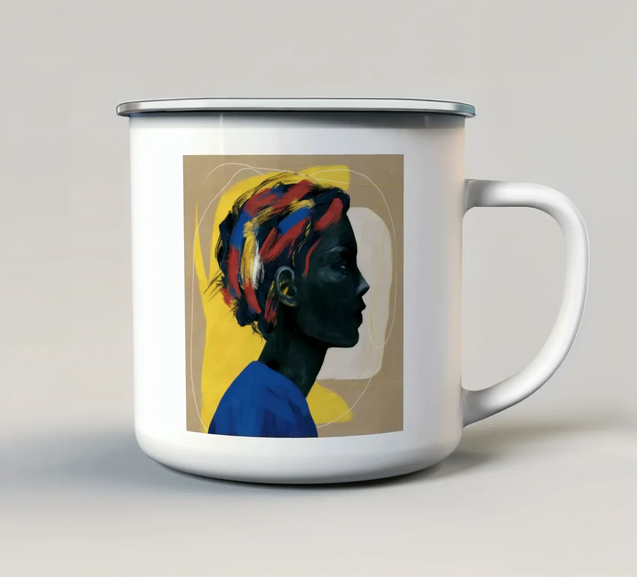Profilo di contemplazione cromatica tazza in smalto da Katarsis Mann