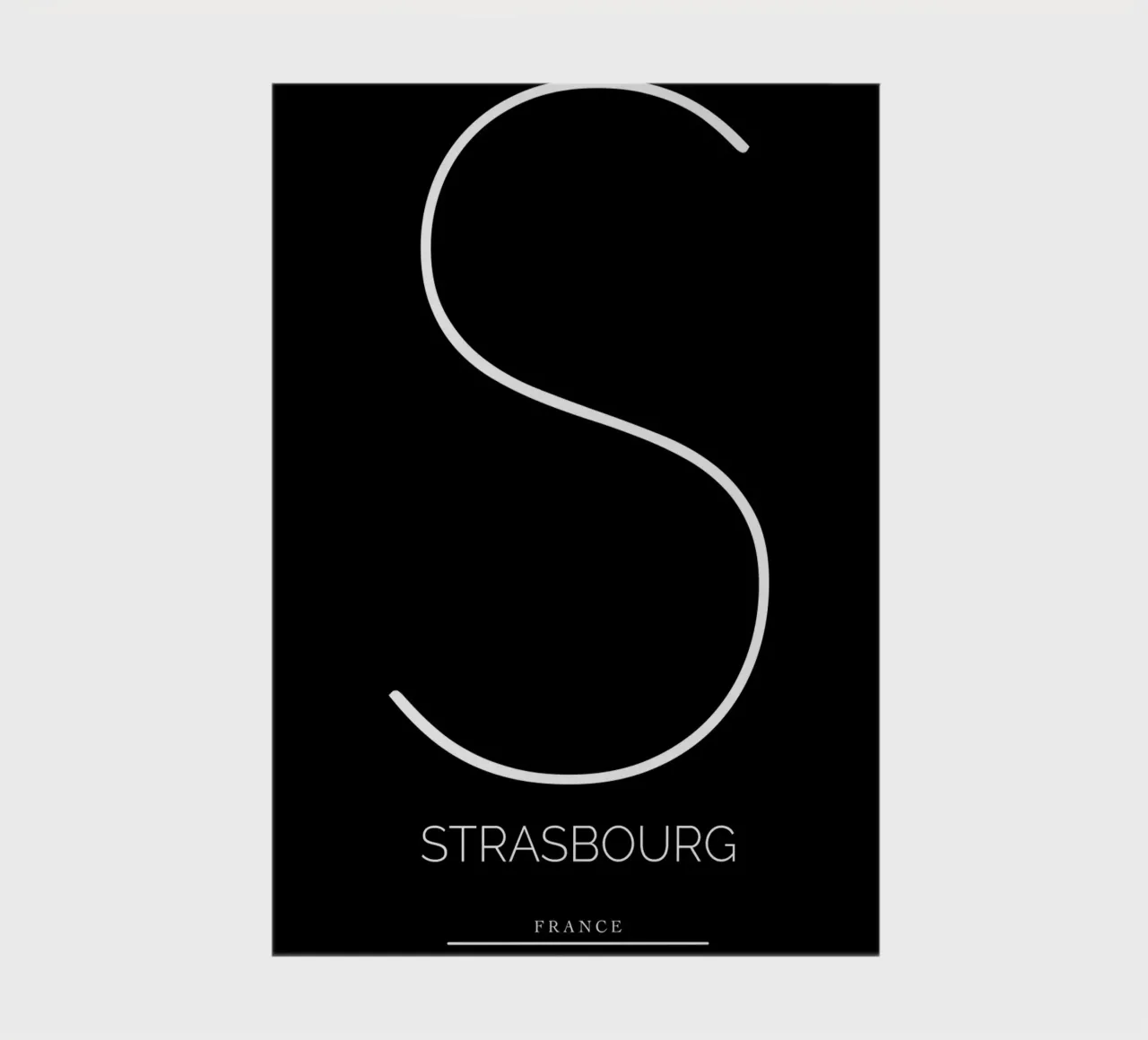 STRASBOURG - noir notebook by CityLights