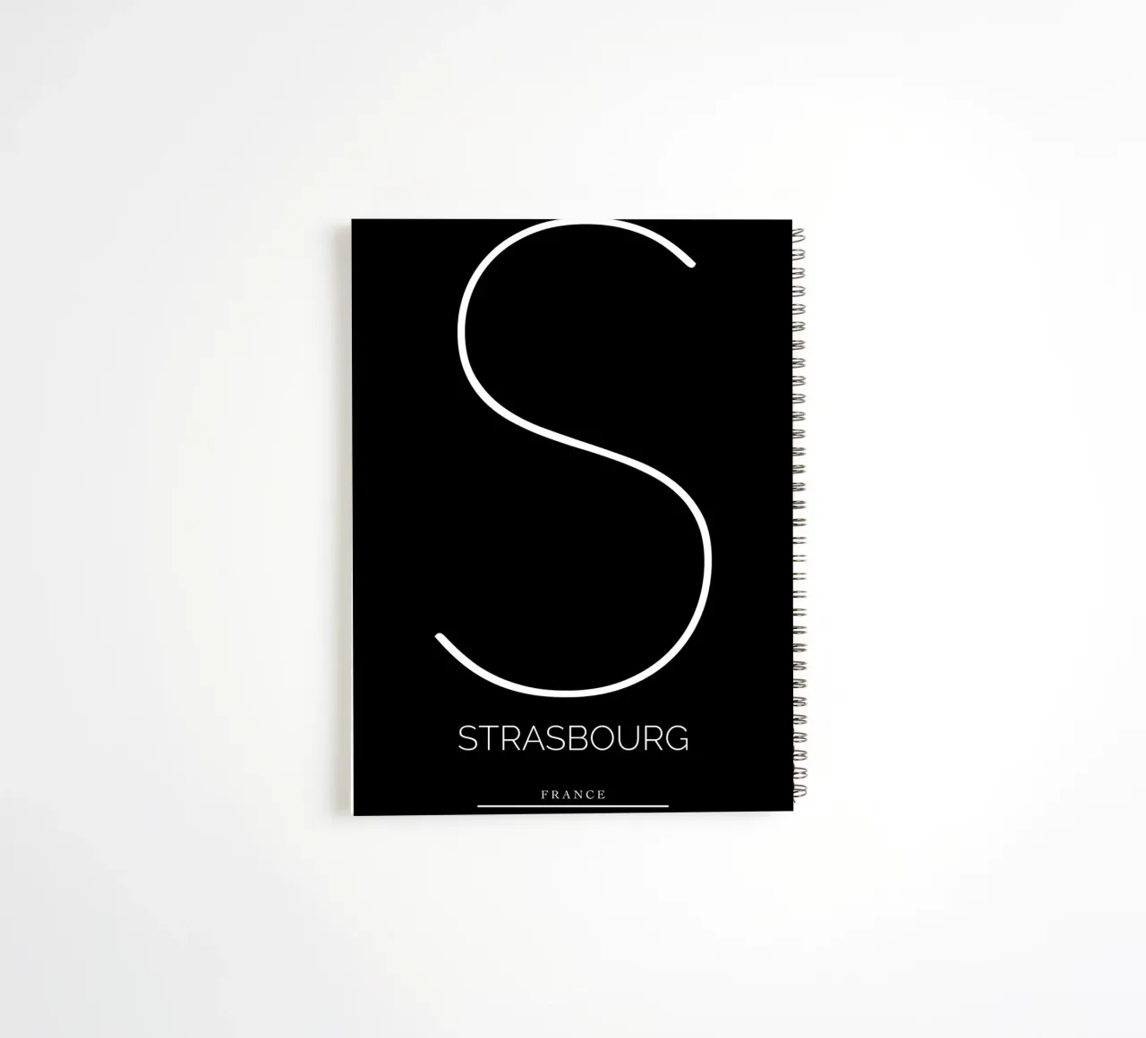 STRASBOURG - noir spiral notebook by CityLights