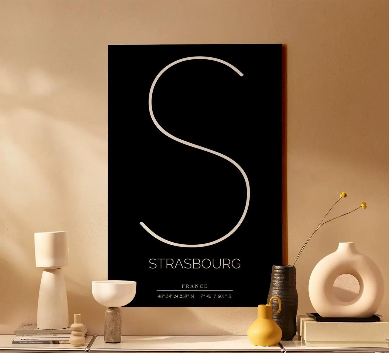 STRASBOURG - noir canvas by CityLights