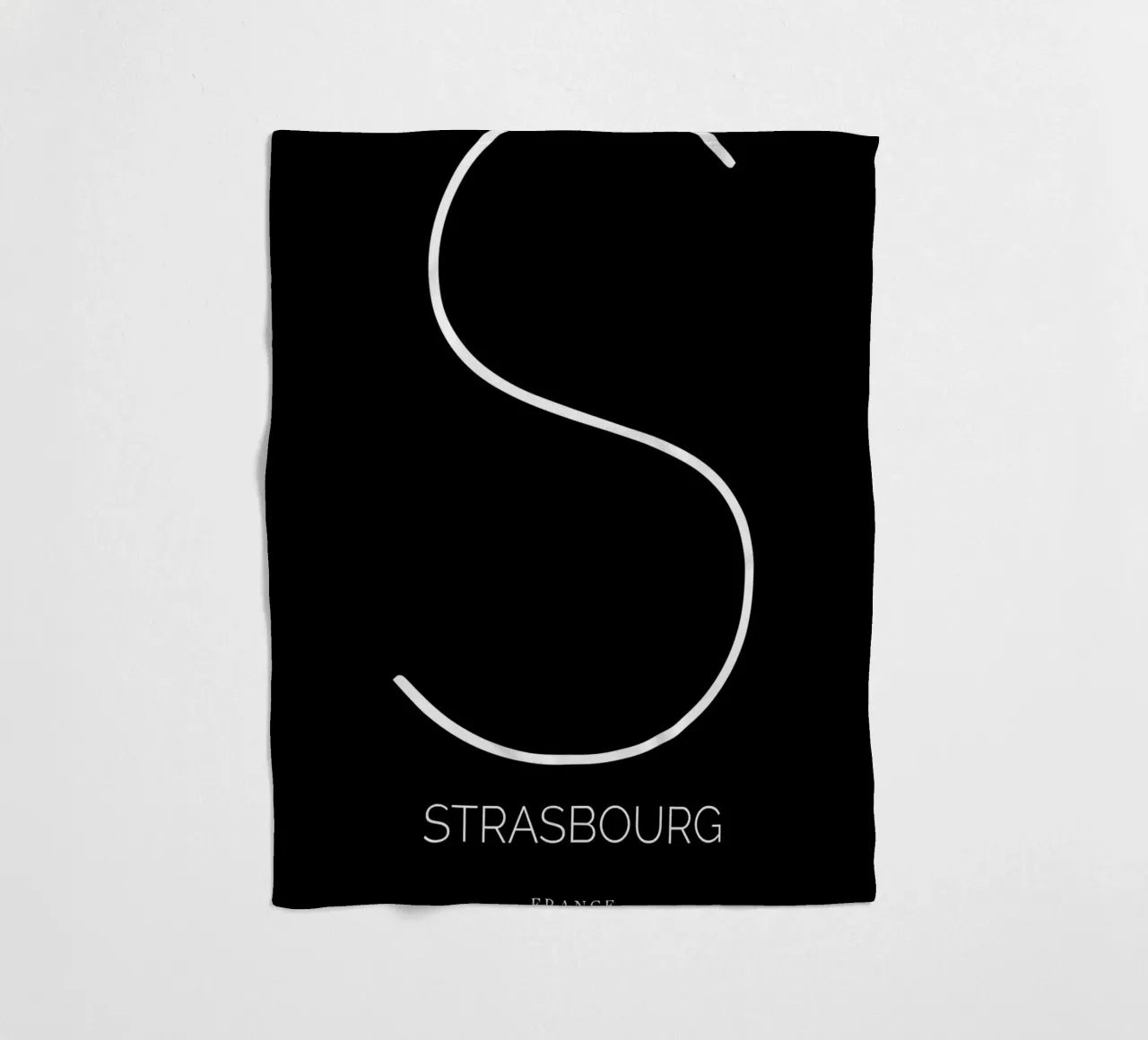 STRASBOURG - noir coperta in pile da CityLights