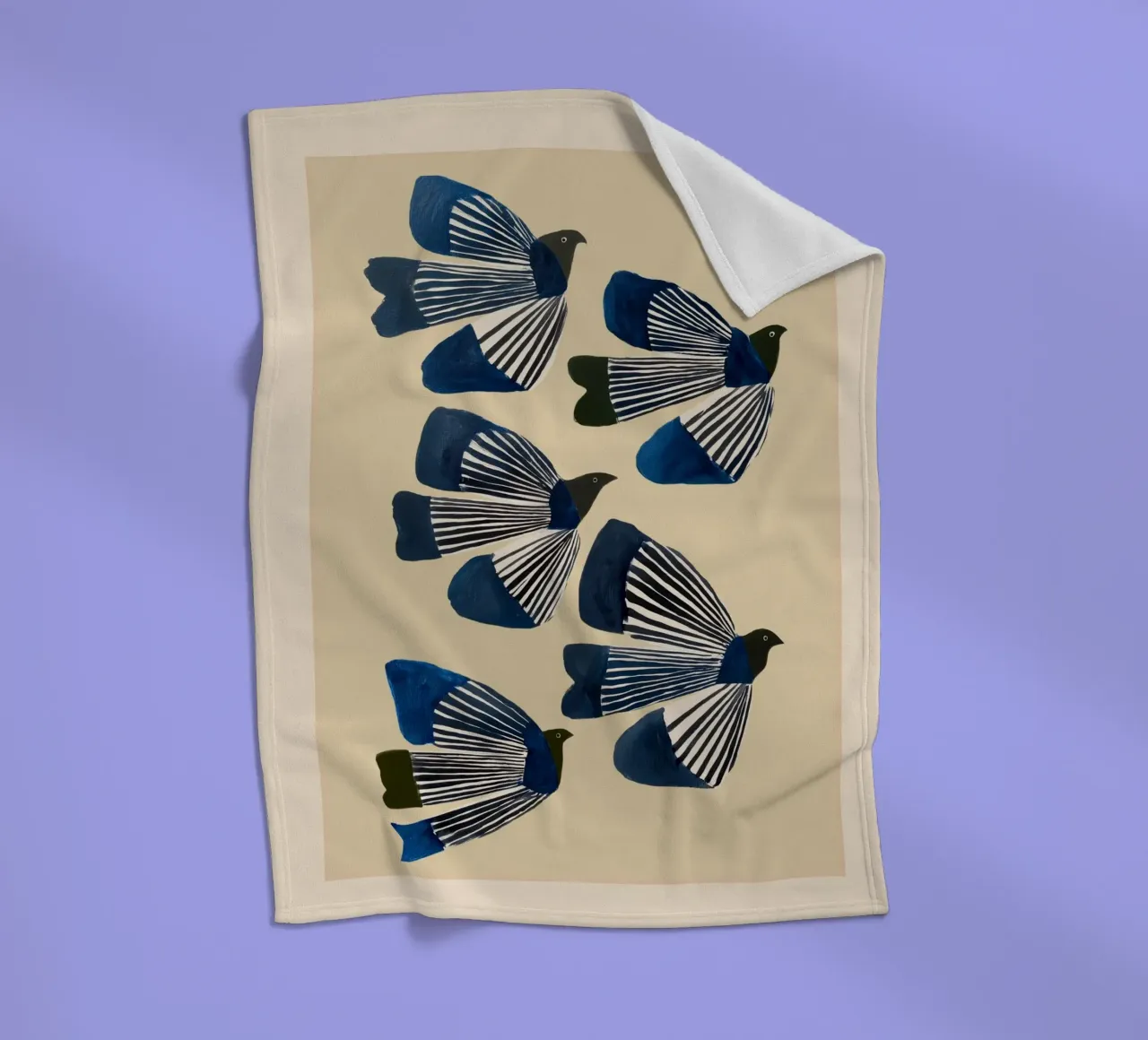 Birds in Flight coperta in pile da cityart