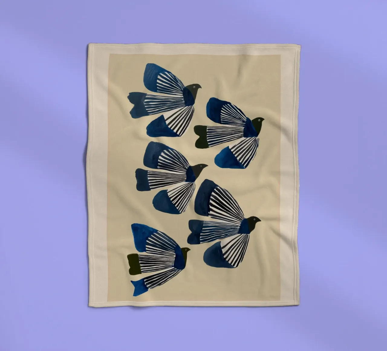 Birds in Flight coperta in pile da cityart