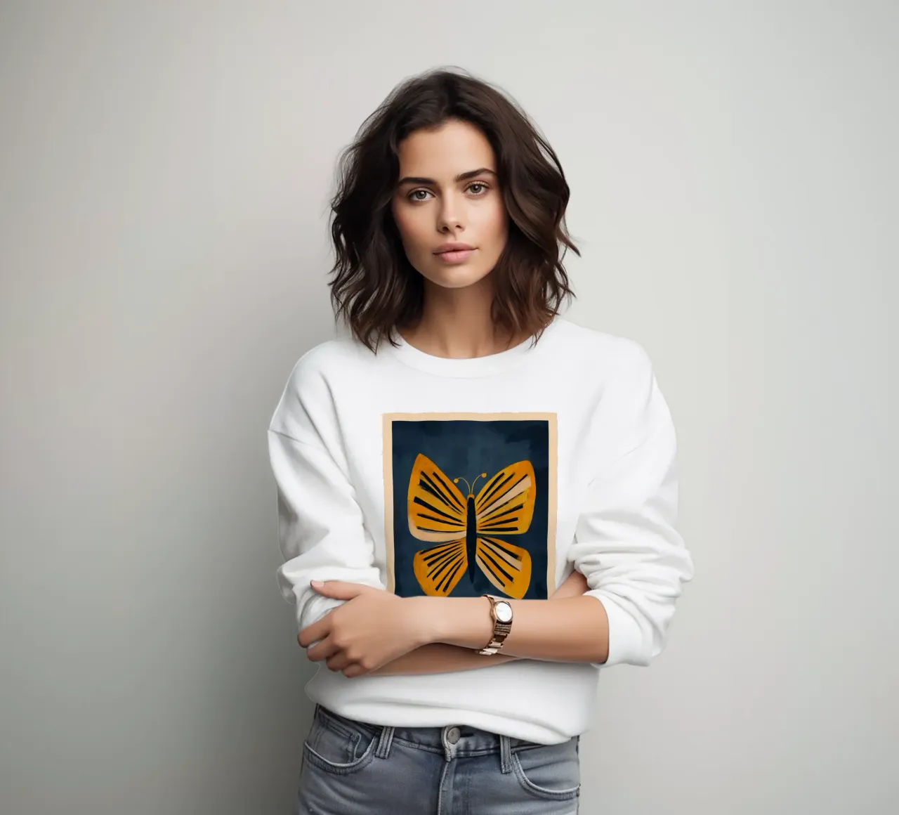 Golden Butterfly Rising felpa da cityart