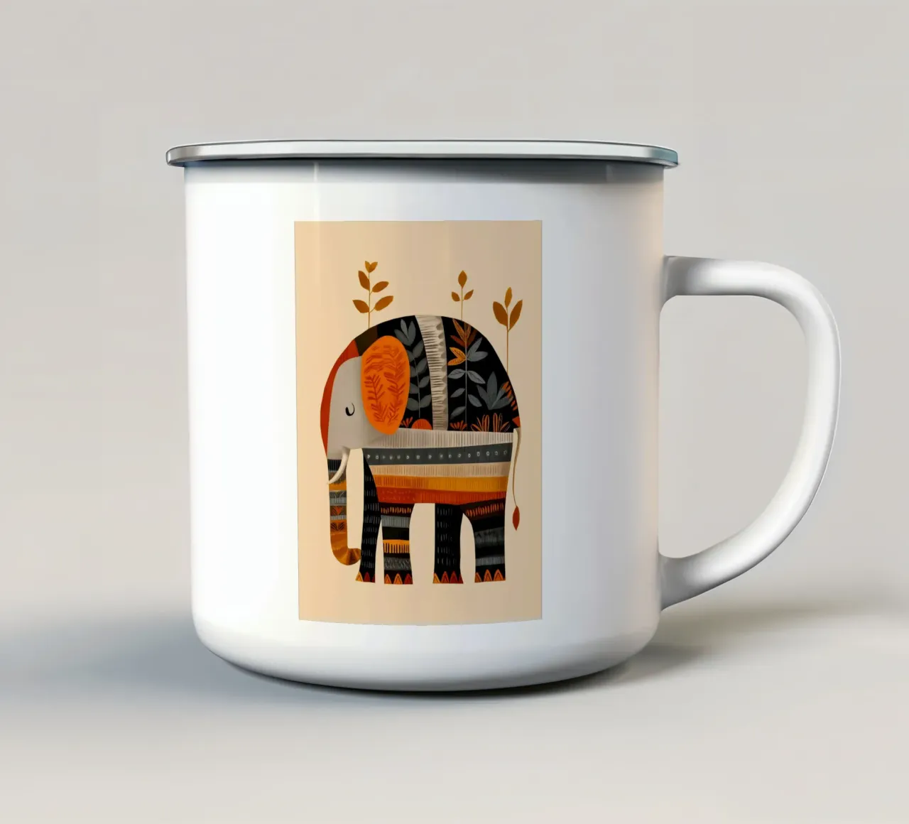 The Autumn Elephant tazza in smalto da cityart
