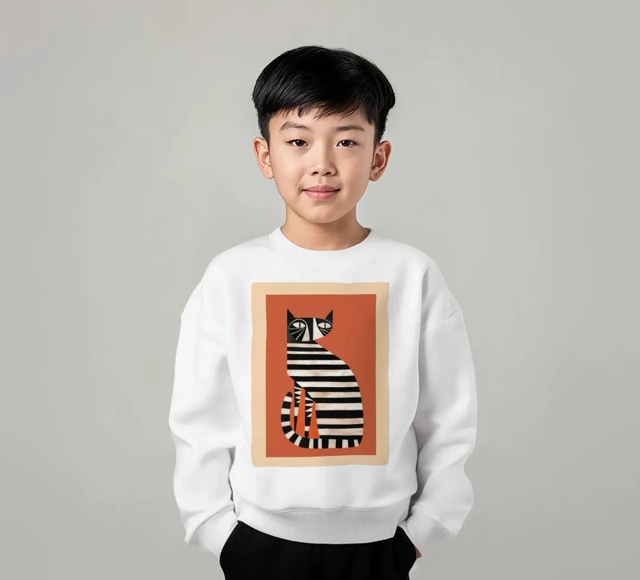 The Striped Cat I felpa bambino da cityart