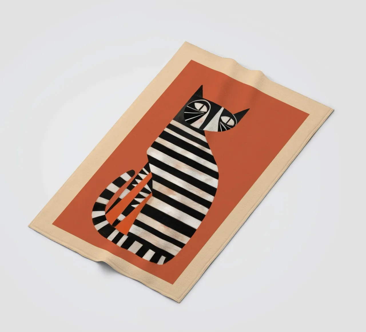 The Striped Cat I coperta in pile da cityart