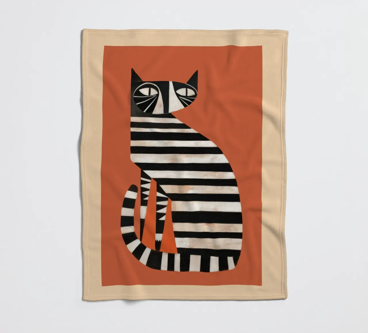The Striped Cat I coperta in pile da cityart