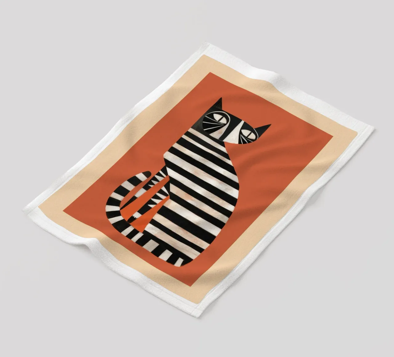 The Striped Cat I coperta in pile da cityart