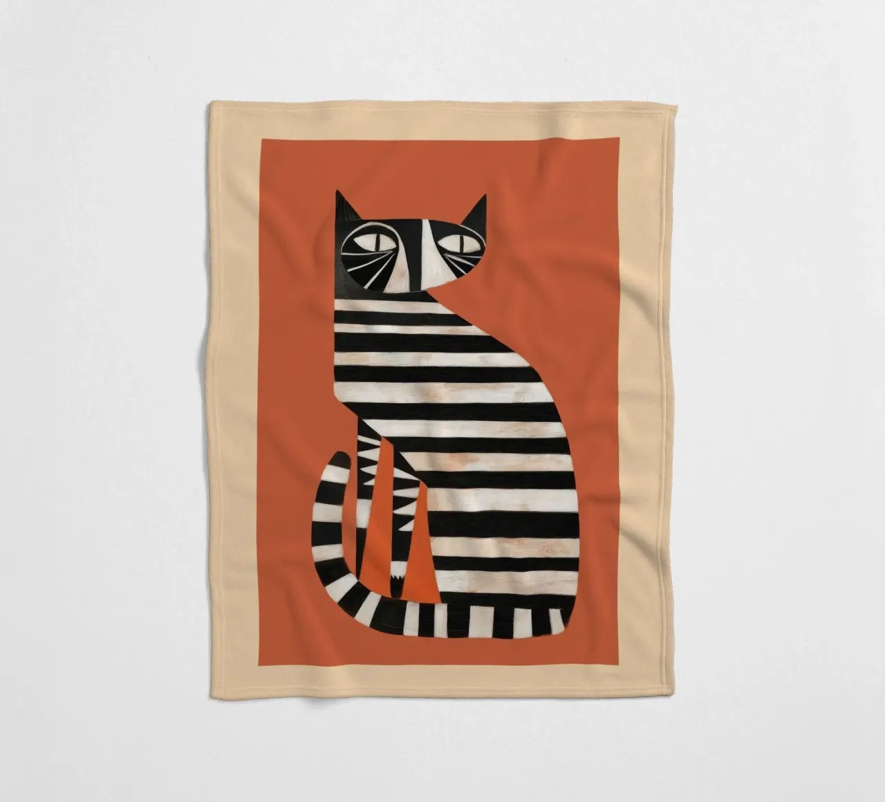 The Striped Cat I coperta in pile da cityart